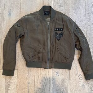 Olive Green Bomber Jacket